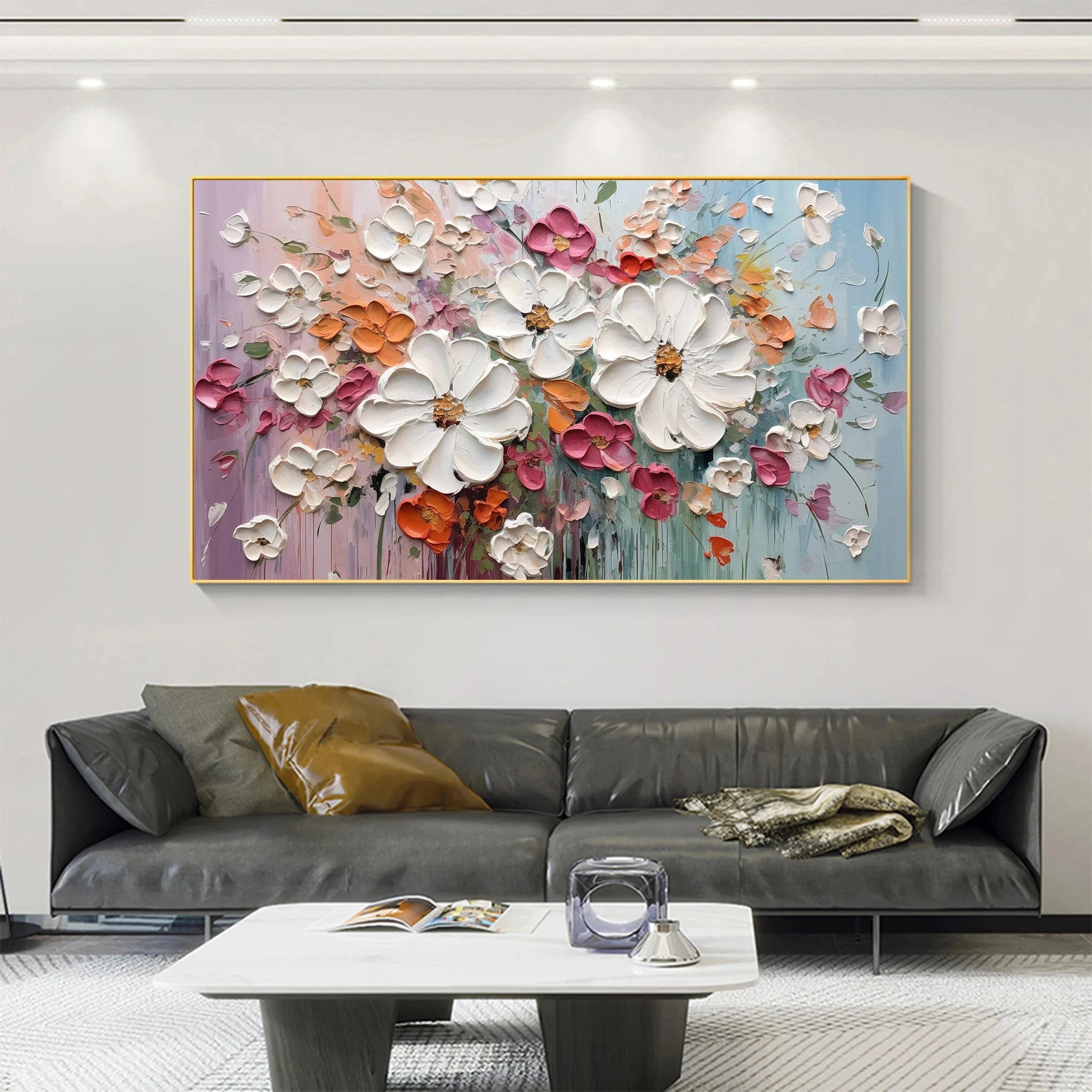 Blossoming Walls: Floral Oil Paintings Customized for Home Decor