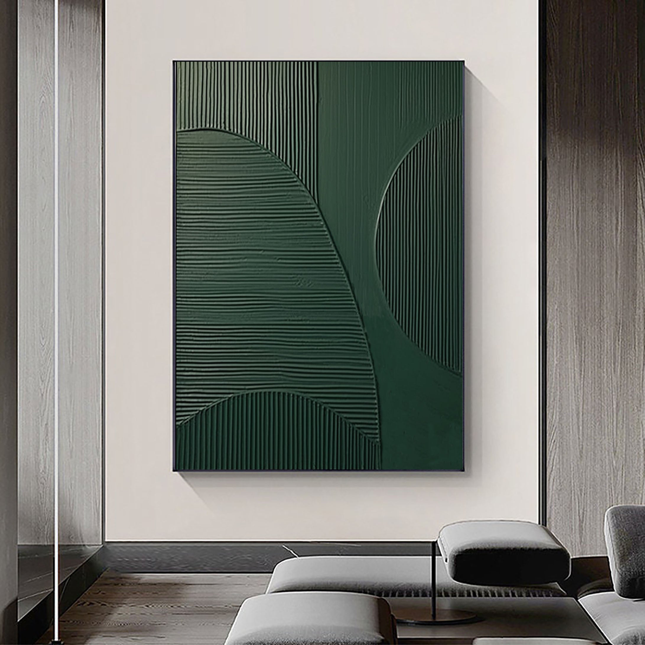 Blue & Green Abstract Painting #CXA 009