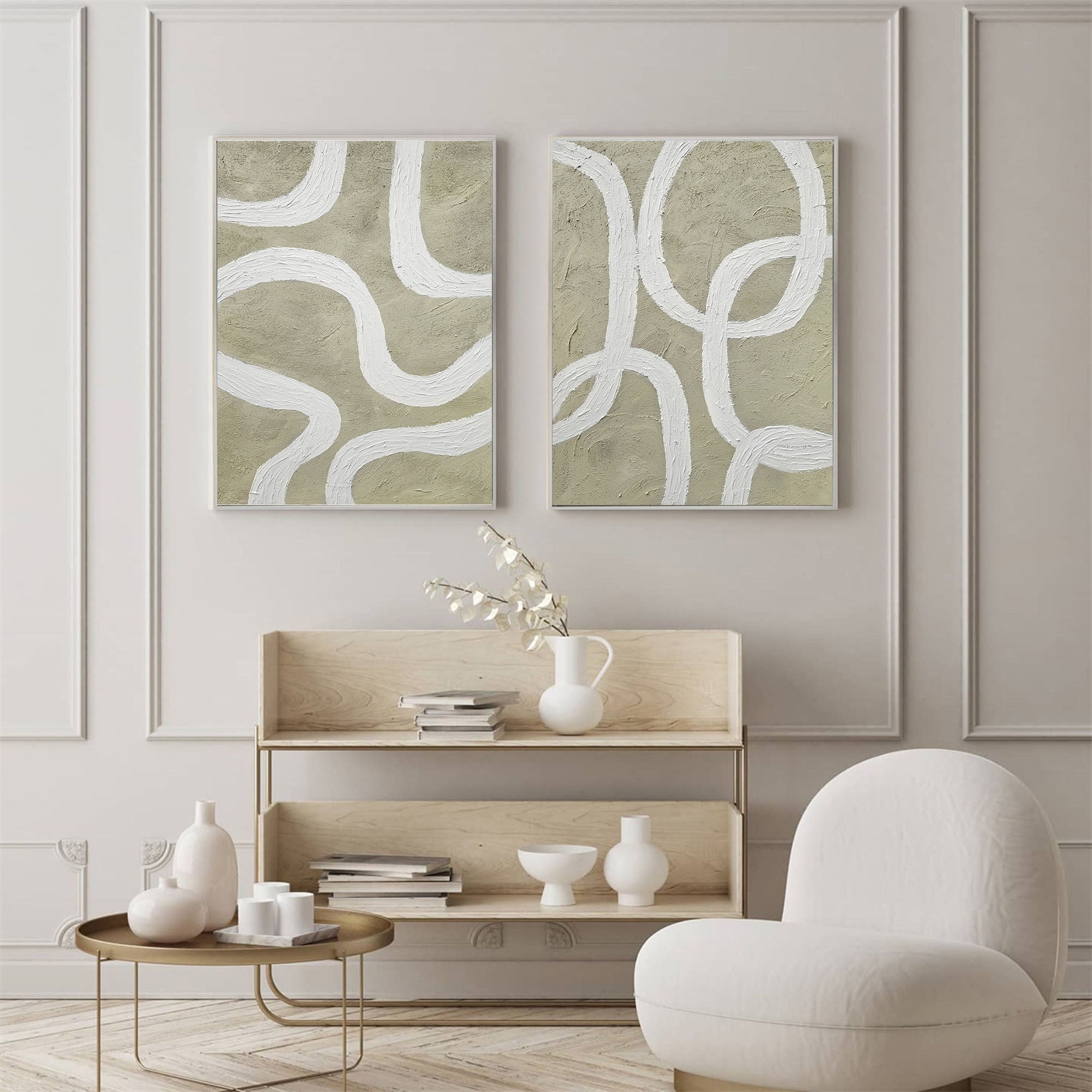 Abstract Tranquility Painting SET OF 2 #AVG 027