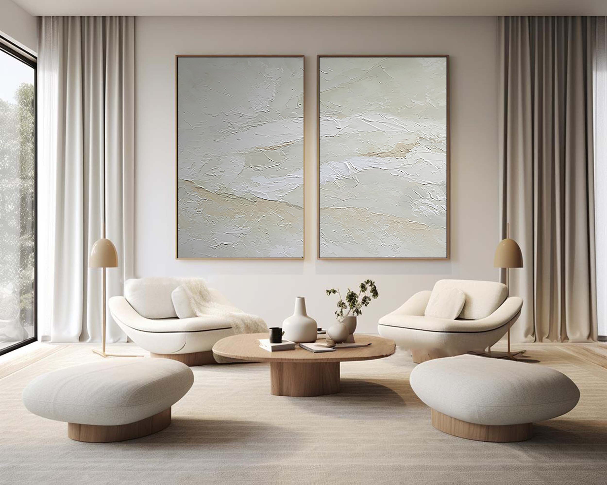 Abstract Tranquility Painting SET OF 2 #AVG 019