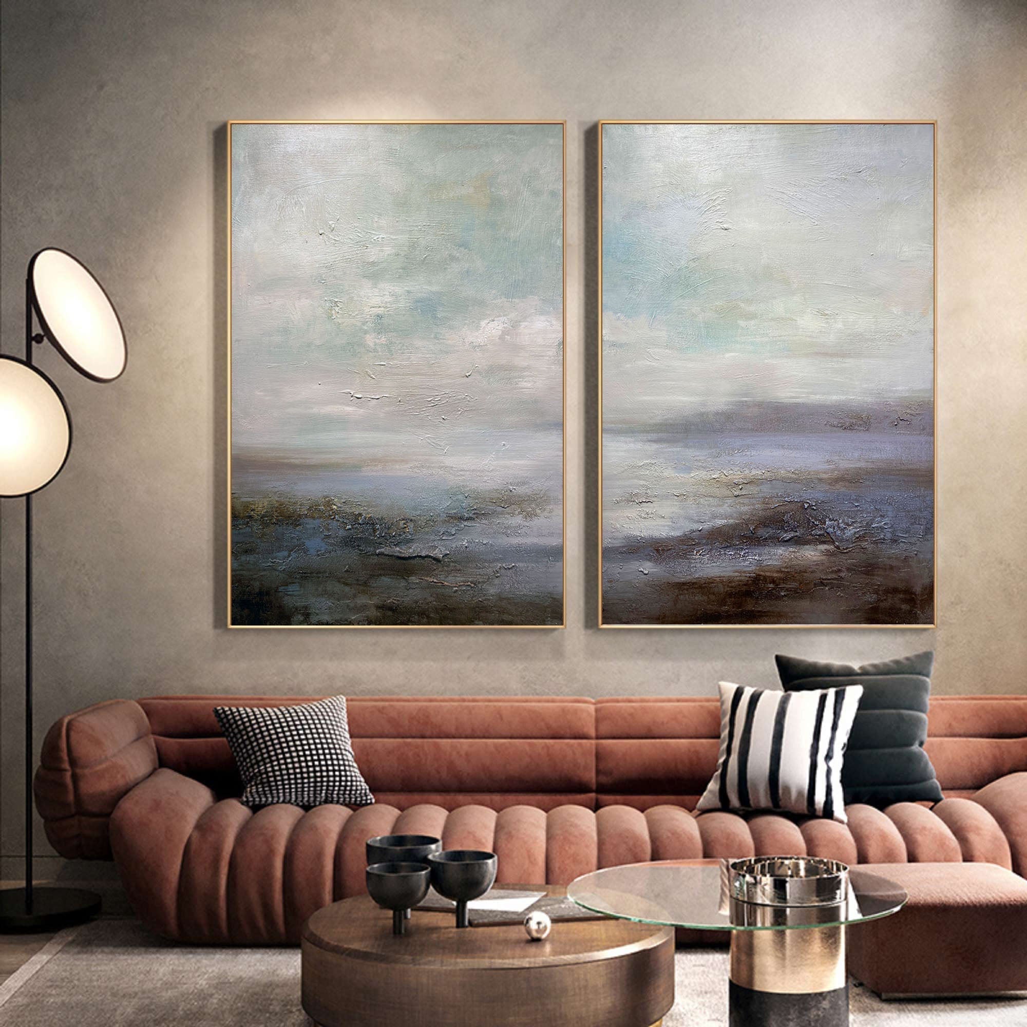 Abstract Tranquility Painting SET OF 2 #AVG 004