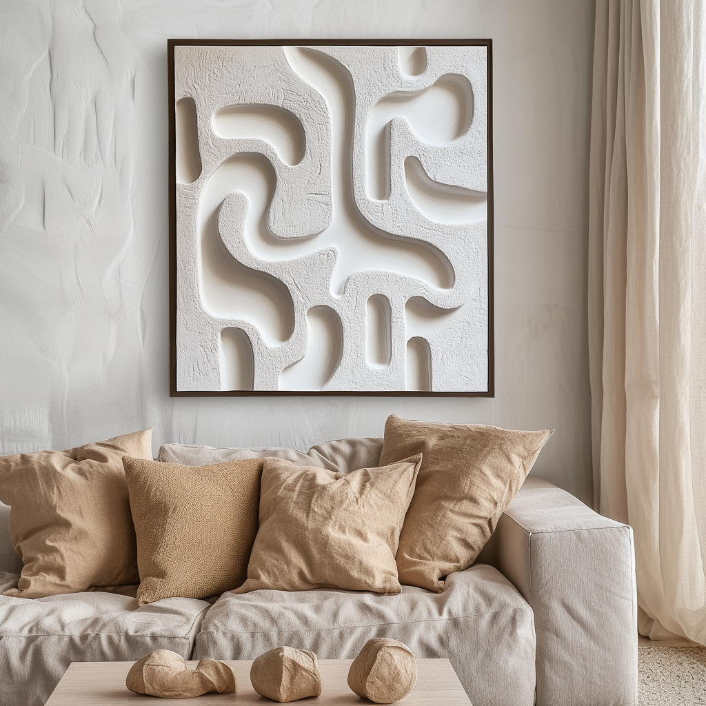 Serenity Maze Textured Wall Art