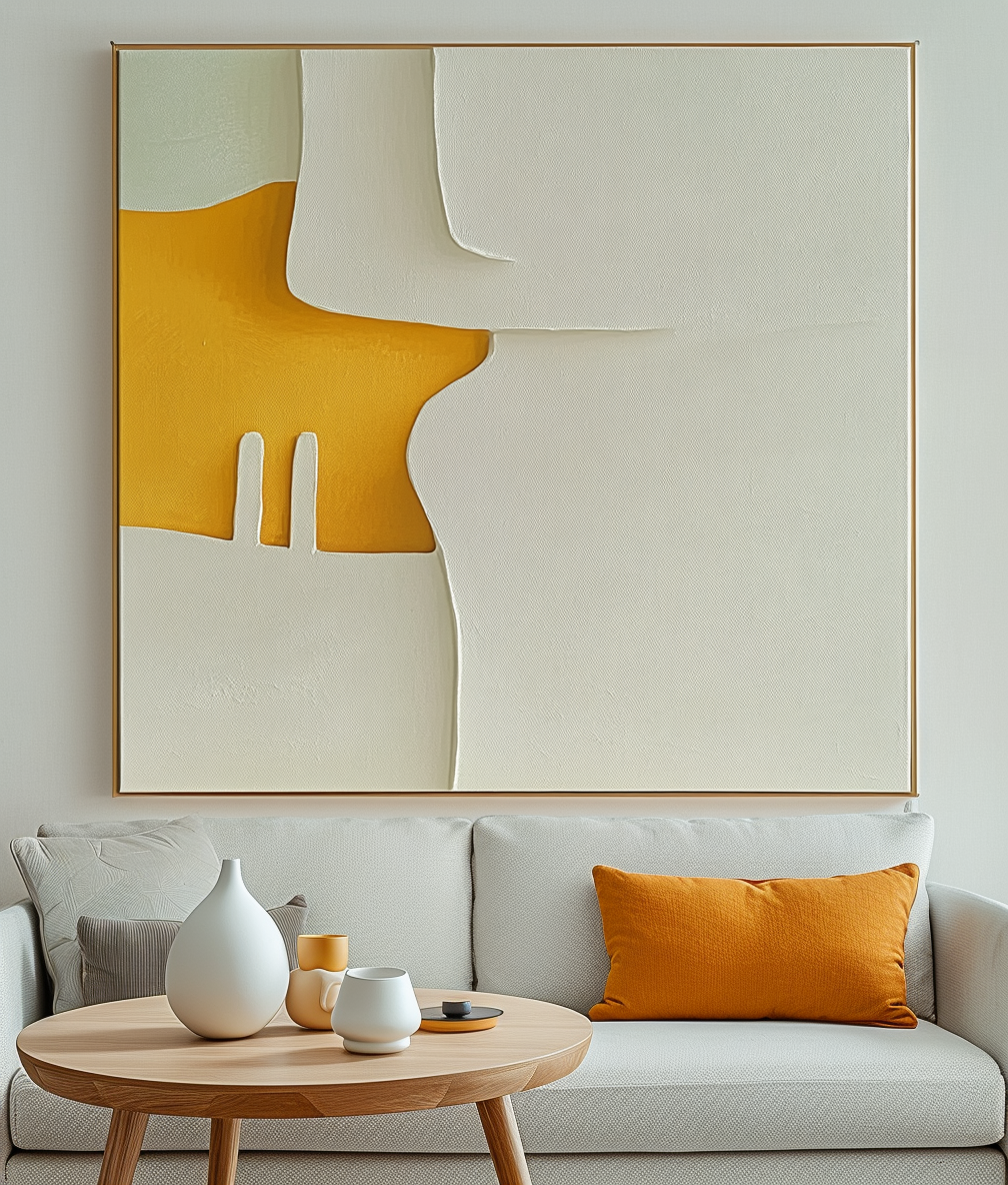 Golden Glow Minimalist Wall Art