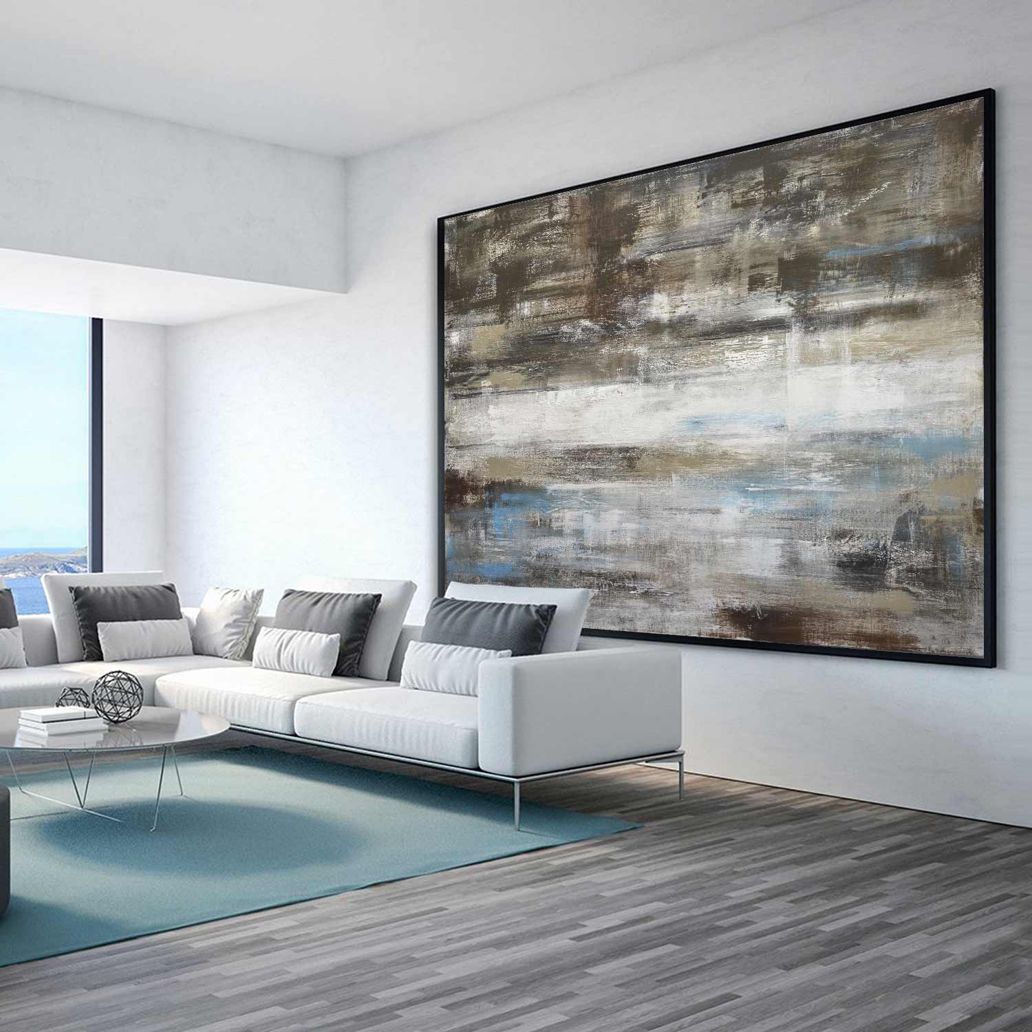 Custom Handcrafted Abstract Painting For Apartment "Grounded"