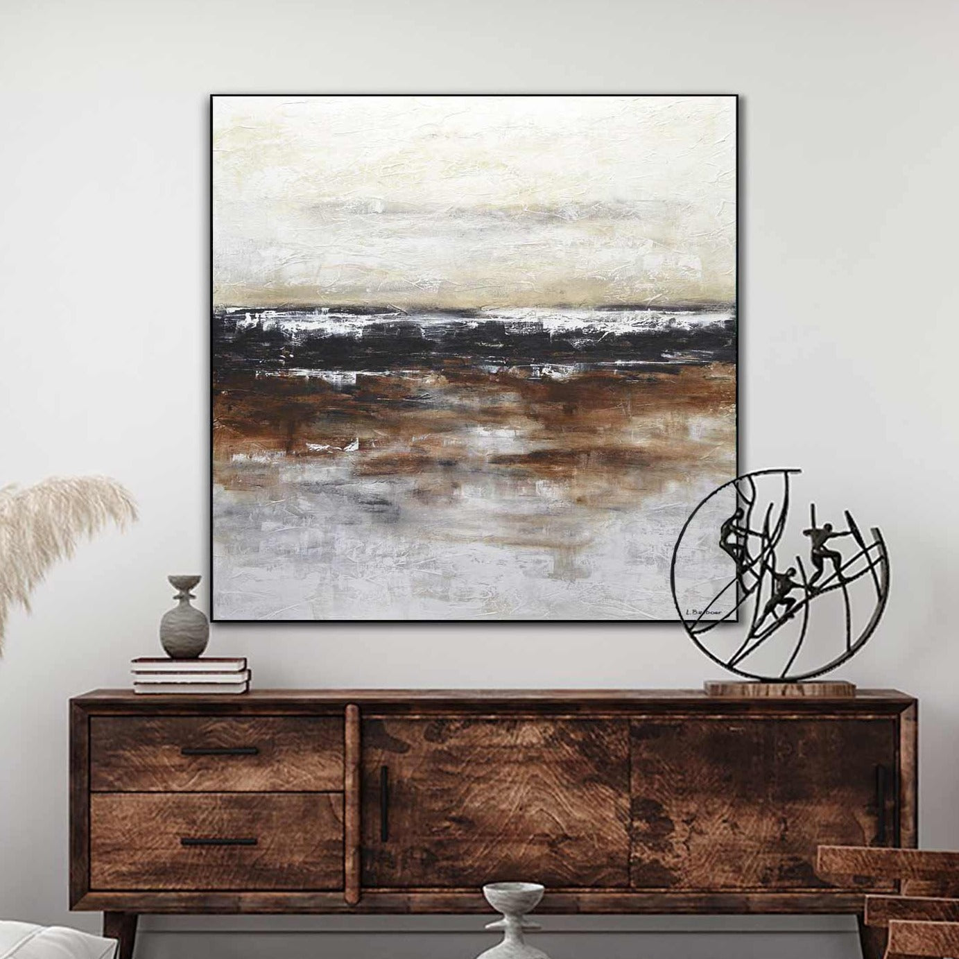 Earth Tones Modern Abstract Painting " Inner Calm"