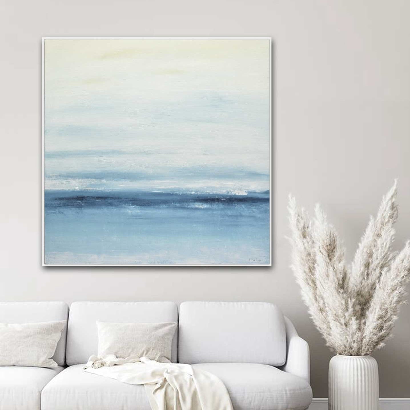 Grande peinture originale de simplicité de paysage « Nouveaux horizons »