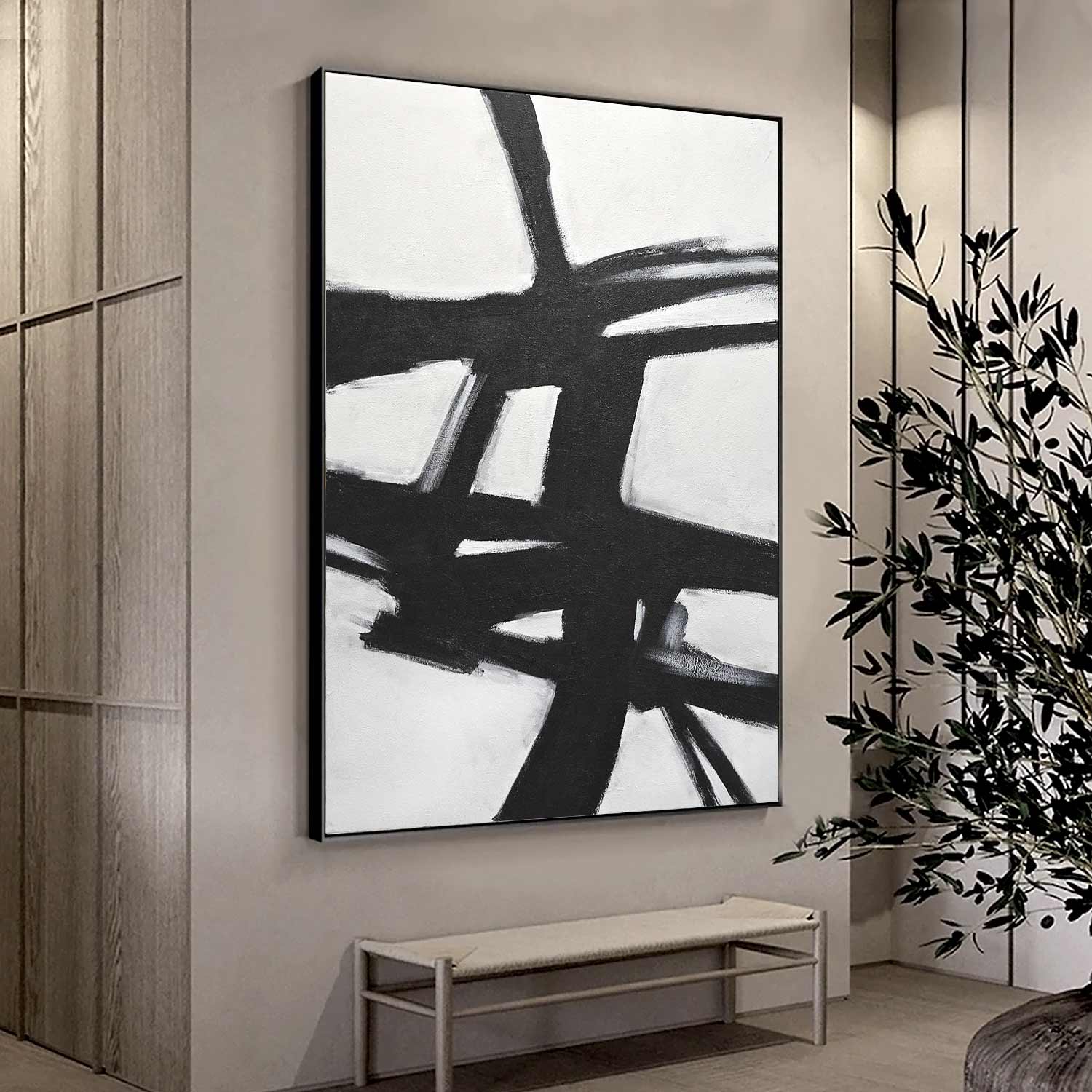 Black and White Abstract Wall Art "Next Chapter"
