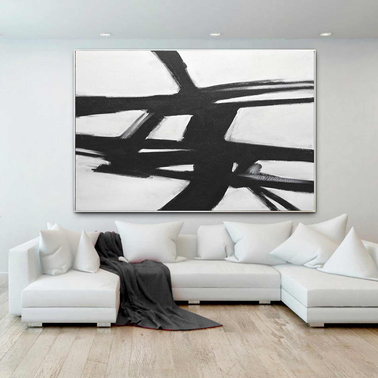 Peinture abstraite noir blanc milieu du siècle Franz Kline « Chapitre suivant »