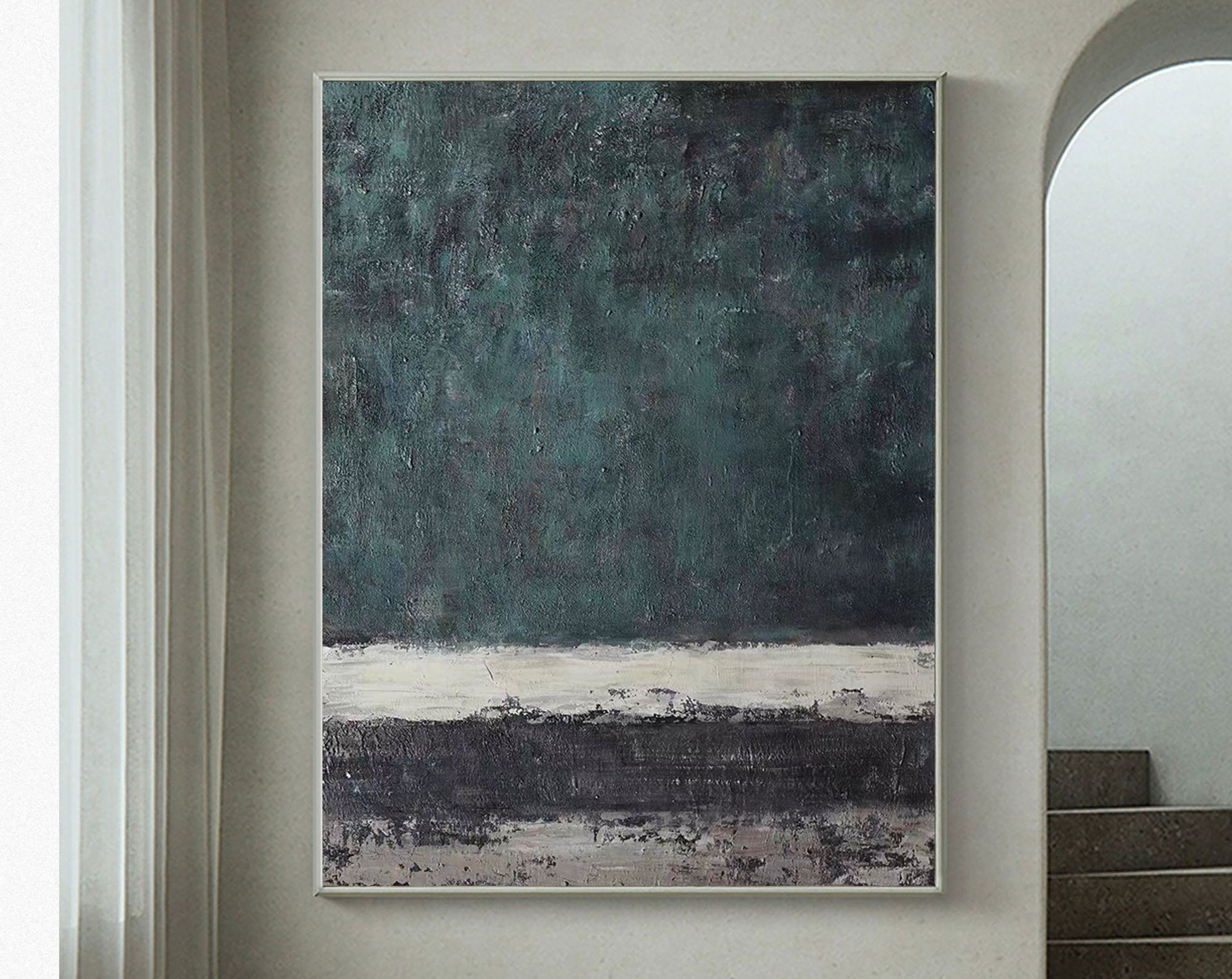 Blue & Green Abstract Painting #CXA 002