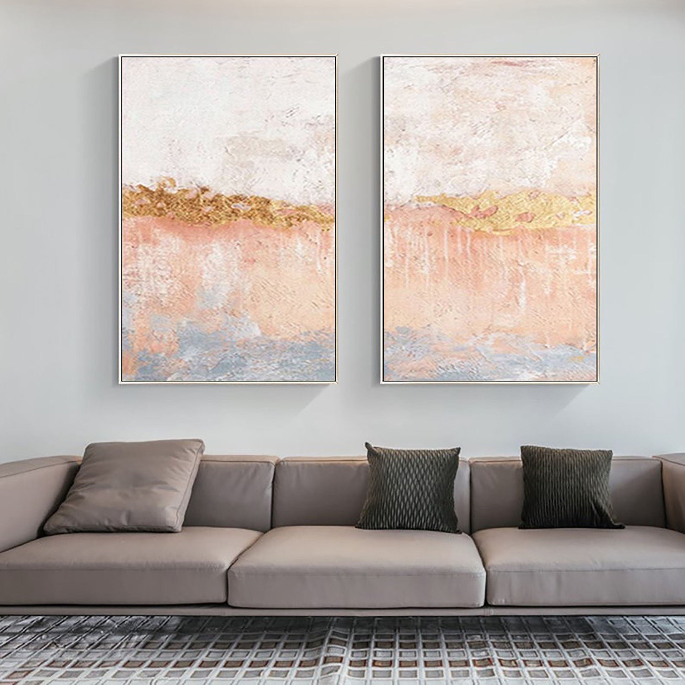 Abstract Tranquility Painting SET OF 2 #CXA 009