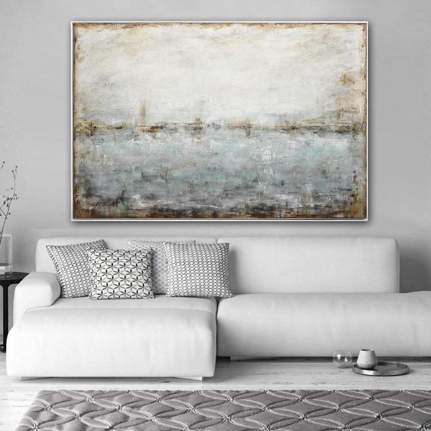 Horizontal Artwork Large Abstract "Frozen in Time"
