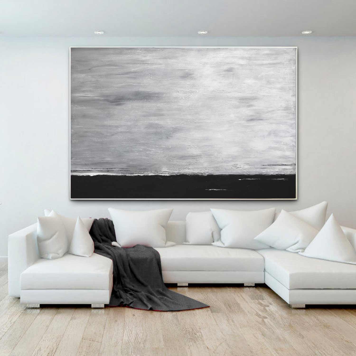 White and Black Moody Landscape "The Rising"