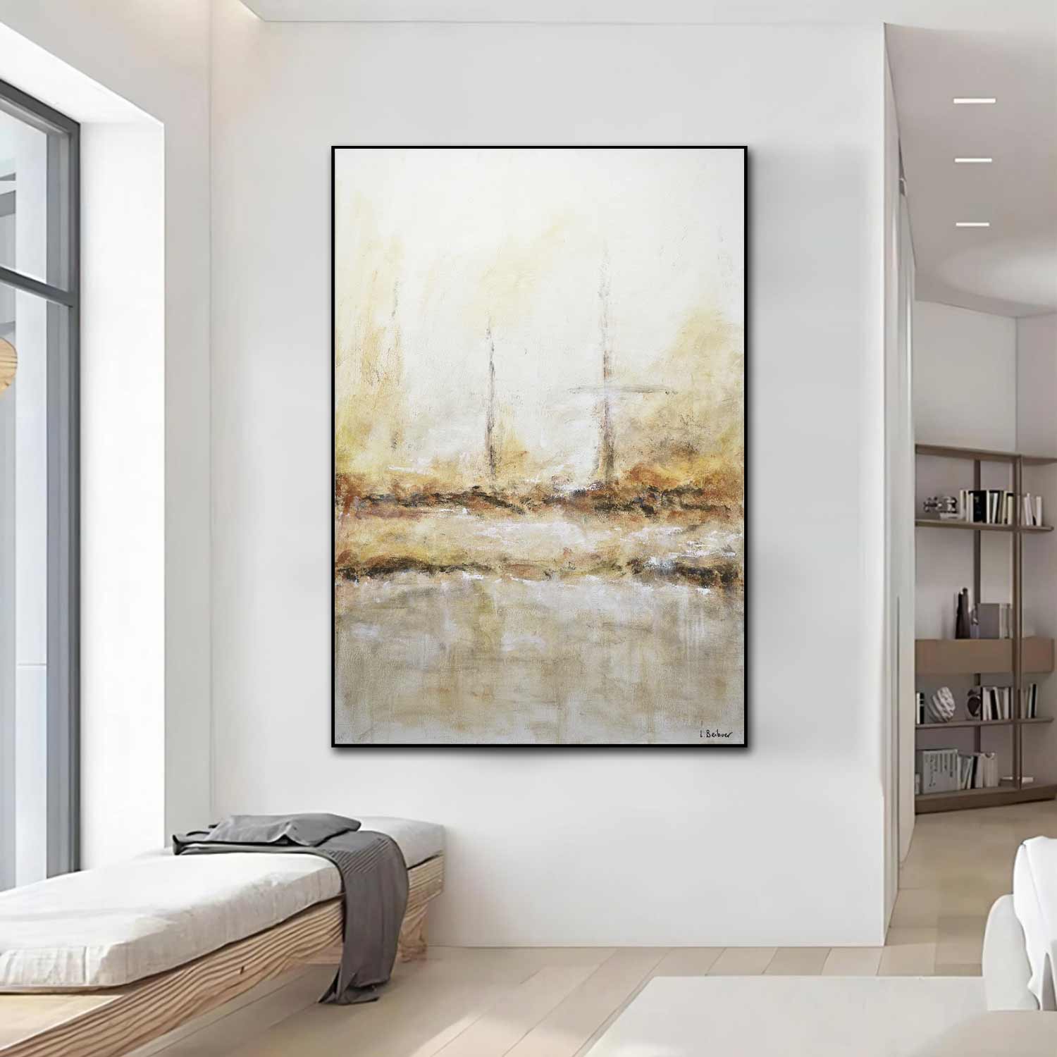 Natural Colors Large Current Abstract Painting "Taken"