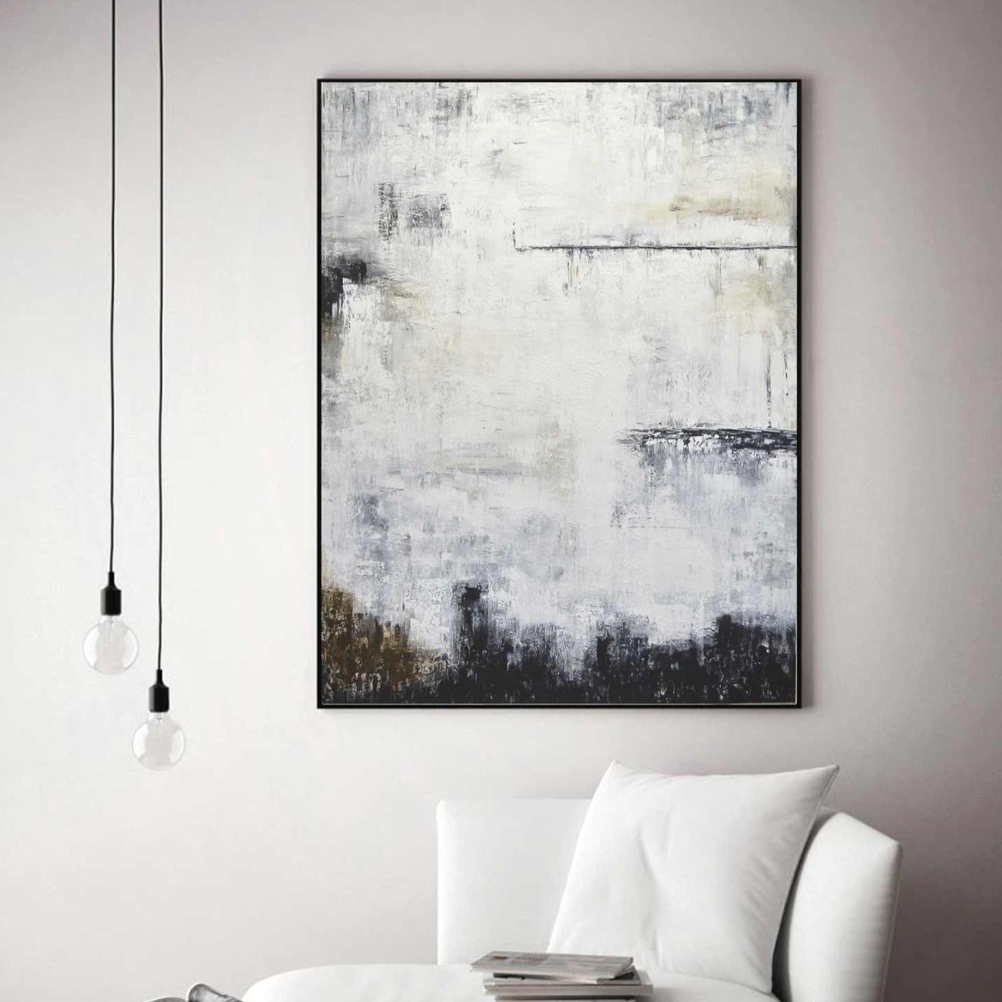Large Vertical Contemporary Abstract Painting "Chances"