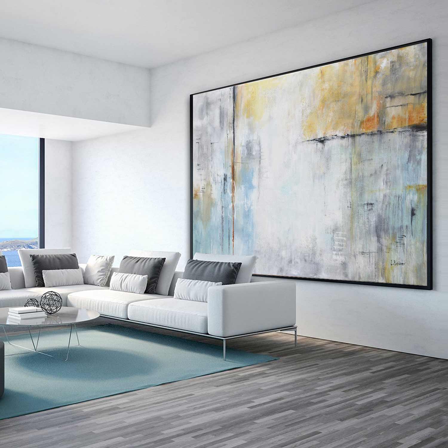 Modern Abstract NYC Loft Style Painting "Urban Playground"