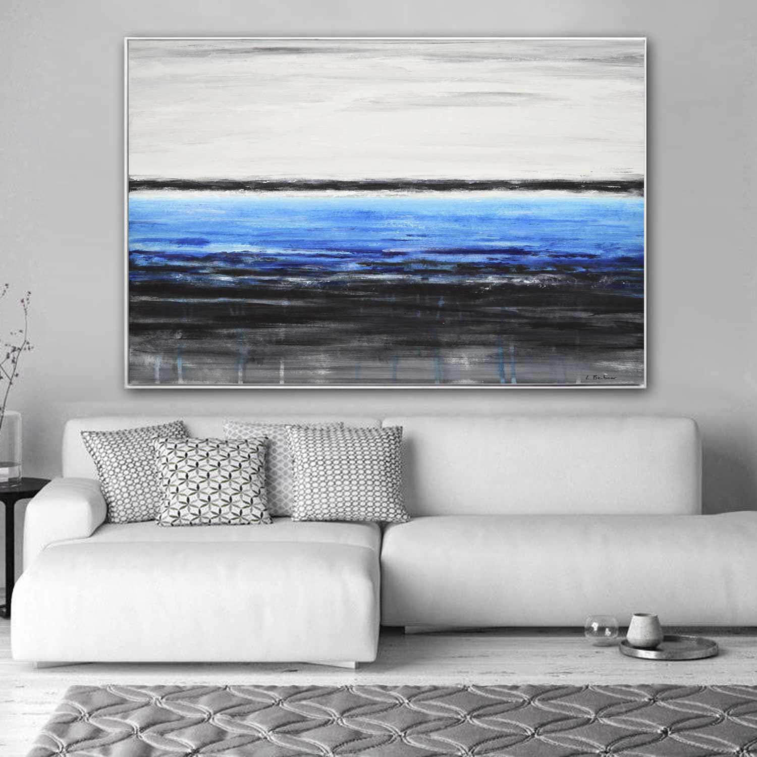Ocean View Seascape Oil Painting American Artist "Deep Waters"