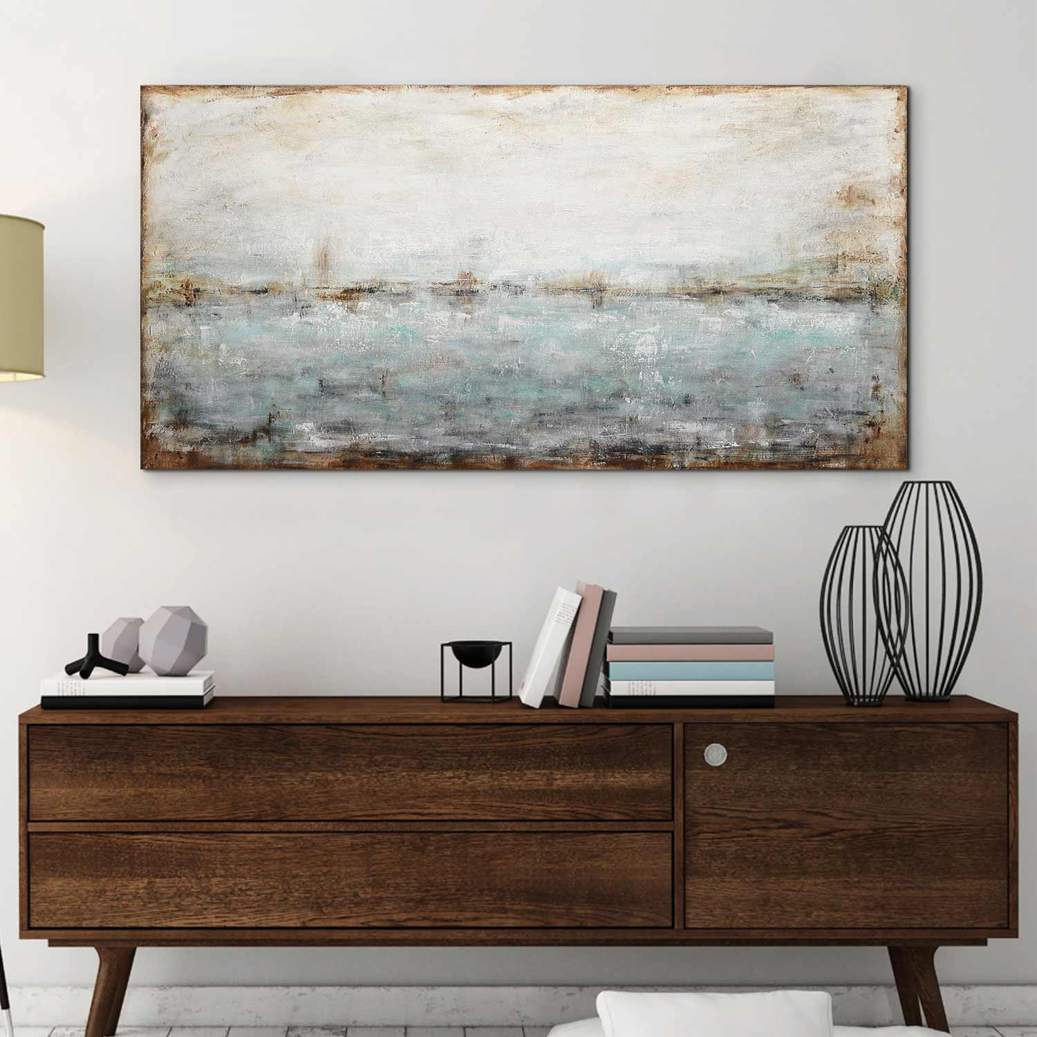 Tranquil Painting For Big Walls Premium Art "Frozen in Time"