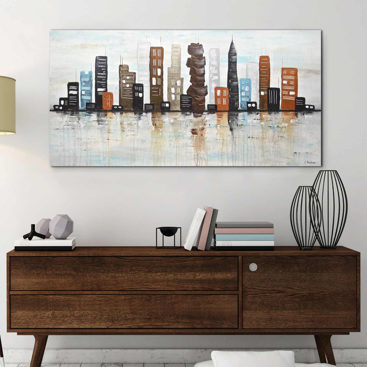 Skyline Painting Abstract City Buildings "City of Dreams"